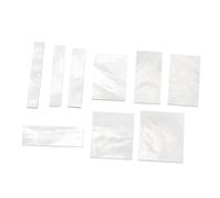 BIUDECO 9 Pcs White Shell Guitar Fret Inlays Set, Rectangular Fretboard Marker Blocks for DIY Guitar Neck Building and Fingerboard Decoration