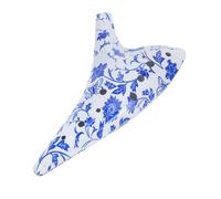BIUDECO Ac Alto Ocarina for Beginners Retro Resin Wind Instrument with Notes Easy to Play Drop Blue and White Porcelain Design Suitable for Music Learners of All Ages