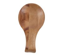 BIUDECO Acacia Wood Spoon Rest Holder for Kitchen Utensils Multifunctional Ladle and Spatula Tray with Smooth Hand Polished Surface Farmhouse Style Decorative Wood Spoon Holder for Stove