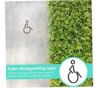 BIUDECO Acrylic Disabled Wheelchair Sign with Sleek Black Finish for Restroom and Toilet Accessibility Easy to Install Handicap Symbol for Public Bathrooms and Elevators