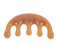 BIUDECO Acupoint Scalp Massage Comb Wide Tooth Resin Head Relaxation Tool Portable Five-Claw Amber Crescent Shape for Stress Relief and Scalp Care