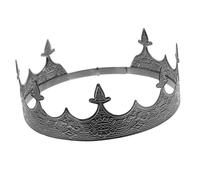 BIUDECO Adjustable Metal Men Crown Headband for Stage Performance Lightweight Hair Crown for Adult Party Costume Wedding Prom Cosplay Christmas Accessories
