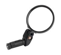 BIUDECO Adjustable Rotatable Round Bike Rearview Mirror for Handlebar End Convex Reflective Safety Mirror for Mountain and Road Bicycles Easy Installation Black Fits