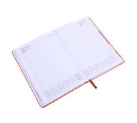 BIUDECO Aesthetic Daily Planner Small Weekly Monthly Scheduler Portable Day Planner Notebook with Ink-safe Pages Construction Bright Orange Cover for Daily Planning