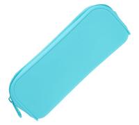 BIUDECO Aesthetic Pencil Pouch Silicone Pen Case Solid Colour Portable Lightweight Smooth Zipper Tear-Resistant for Stationery and Erasers