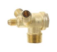 BIUDECO Air Compressor 4-Ways Check Valve 2.05x1.97x1.89in Compact Alloy Construction Easy Installation Compressor Spare Parts for Industrial and Home Workshop Use