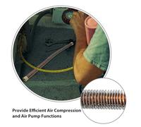 BIUDECO Aluminum Air Compressor Intake Pipe with Metal Heat Sink Flexible Exhaust Tube for Efficient Heat Dissipation Compatible Replacement Air Hose Connection Tube for Various Compressor