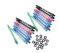 BIUDECO Aluminum Alloy Dart Shafts with Rings Durable Replacement Stems for Improved Grip and Control Portable Metal Rods for Target Darts Players