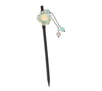 BIUDECO Ancient Customs Hairpin Vintage Headdress with Four-leaf Flower Classical Chinese Style Comfortable Hair Stick for Hanfu Cosplay Party Ceremony