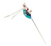 BIUDECO Ancient Style Chinese Hair Chopsticks with Fan Tassel Lightweight Hair Pin for Women for Hanfu Weddings and Everyday