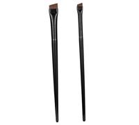 BIUDECO Angled Eyeliner Brush and Brow Brush Set 3 Pieces Ultra Fine Slanted Design for Precise Eye Makeup Application Portable Makeup Supplies for Women Daily Use