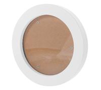 BIUDECO Antique Wooden Round Picture Frame 5 Inches White Wall Hanging Frame Vintage Picture Display Holder for Creative Photo Display Gallery Wall Decor