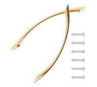 BIUDECO Arc Bridge Zinc Alloy Cabinet Handles 2Pcs Curved Design for Kitchen Cupboards and Wardrobes, for Household Furniture Drawers