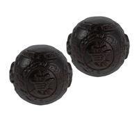 BIUDECO Aromatherapy Wood Baoding Balls Hand Strength Training Massage Balls for Hand Exercise and Relaxation 1 Pair Traditional Manual for Seniors and Stress Relief
