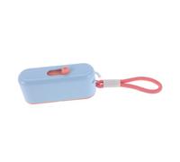 BIUDECO Automatic Floss Pick Dispenser with Hanging Loop Portable Toothpick Holder Box for Travel and Daily Oral Care Compact Smart Ejection Storage Case for Flossers and Toothpicks