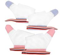 BIUDECO Baby Finger Sucking Stop Gloves for Infants, Adjustable Thumb Guard Mittens Anti-Sucking Fabric, Soft Breathable Cotton for Toddlers, 2 Pairs Pack Red and, Size s for Early Habit Correction