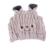 BIUDECO Baby Shower Hat and Hair Drying Cap for Infants, Super Absorbent Quick Dry Microfiber Bath Towel Hat, Soft Baby Bath Hair Drying Supplies with Happy Face Print for Boys and Girls