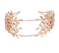 BIUDECO Baroque Leaf Headband Hair Clasp Wide Hair Band Greek Goddess Style Elegant Bridal Headwear for Ladies and Girls Wedding Party Accessories