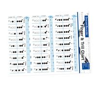 BIUDECO Bass Recorder Finger Chart for Practice with 8 Holes, Coated Paper Material, Printing for Beginners and Experienced Players, Convenient and Detailed Fingering Guide for Music