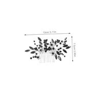 BIUDECO Black Rhinestone Bridal Hair Comb Side Comb Hairpiece for Women Wedding Accessories Lightweight Secure Fit Glamorous Wedding Hair Decorations