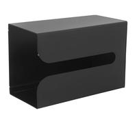 BIUDECO Black Wall-mounted Dual-sided Tissue Box Holder Napkin Storage for Bathroom and Kitchen Smooth Extraction Design Space-saving Toilet Paper Organizer for Home and Office Use