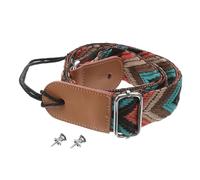 BIUDECO Bohemian Ukulele Strap with Double Hooks Nylon and Leather Flexible and Strong Shoulder Strap for Ukulele for Left Handed
