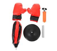 BIUDECO Boxing Speed Ball with Gloves and Manual Inflator Desktop Punching Ball for Boys and Stress Relief and Fitness Training Game Prop for Home and Office Use Random Color