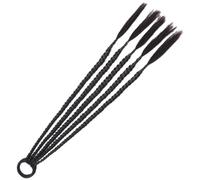 BIUDECO Braided Ponytail Extension Synthetic Hairpiece 5-Strand Braid Ponytail Wig with Elastic Tie Natural Black Hair Extensions for Black Women and Braiding Hairstyles