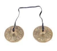 BIUDECO Brass Jingle Bell Instrument Tibetan Tingsha Cymbals Bells Meditation Chime Easy to Carry and Play for Meditation Practice