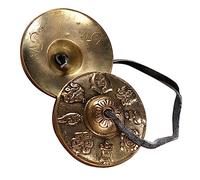 BIUDECO Brass Meditation Bell Low Volume Cymbals Finger Cymbals Tibetan Tingsha Percussion Instrument for Adults