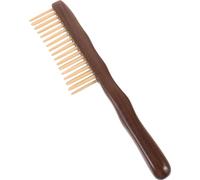 BIUDECO Brown Synthetic Wooden Comb with Double-row Teeth for Comfortable Massage and Headache Relief, Practical Hairdressing Accessory for Women