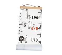 BIUDECO Canvas Growth Chart for Kids Wall Hanging Height Measurement Ruler African Grassland Design 20x200cm for Nursery and Childroom Decor