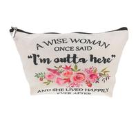 BIUDECO Canvas Zipper Makeup Pouches Assorted Color Generous Appearance Stable Performance Practical Portable Makeup Bag for Women Travel