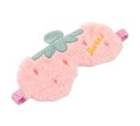 BIUDECO Cartoon Fruit Eye Mask Plush Fuzzy Sleeping Mask Cute Strawberry Soft Cover Comfortable for Women Boys and Girls Travel Airplane Nap