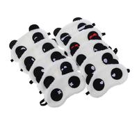 BIUDECO Cartoon Panda Eye Relieves Eye Fatigue with Individual Packaging Plush Cloth Material 10pcs Comfortable to Wear for Parties and Train Travel
