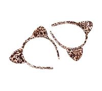 BIUDECO Cat Ear Headbands Leopard Print 2pcs Cartoon Costume Hair Bands Party Accessories for Women Girls Cosplay Head Hoops Hair Jewelry