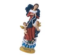 BIUDECO Catholic Mary Statue Resin Craft Religious Decoration Ornament for Home Office Church Fine Workmanship Catholicism Adornment Gift Decor for Shelf and Table Display