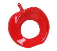 BIUDECO Ceramic Apple Figurine Handmade Art Sculpture Desktop Decoration for Home Office Bedroom Living with Creative Red Porcelain Ornament
