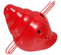 BIUDECO Ceramic Conch Shape Ocarina Wind Instrument for Beginners Lightweight Durable Student Practice Musical Gift C Key Red