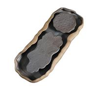 BIUDECO Ceramic Kung Fu Tea Ceremony Teapot Holder Lotus Shape Tea Mat Beautifully Designed Highly Decorative Simple Structure Drain Water Easy to Clean for Table