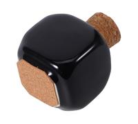 BIUDECO Ceramic Manicure Liquid Bottle Stylish Black Ceramic Bottle with Wooden Cork Cap , Lightweight and Convenient Medicine Cup for Nail Art for Pocket Or Purse Carry
