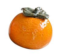 BIUDECO Ceramic Orange Shaped Tea Jar Party Tea Jar Multi-purpose Wear-resistant Mouth Vintage Stylish Decorative Canister for Home and Office