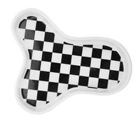 BIUDECO Ceramic Plate Set with Unique Black and White Checkered Design, Smooth Surface, and Sturdy Ceramic Material, for Parties and Family Reunions a Kitchen Dessert Plate