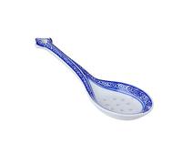 BIUDECO Ceramic Soup Ladle Asian Spoon Long Handle Kitchen Utensil for Serving Soup Banquet Family Gathering Traditional Chinese Tableware