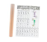 BIUDECO Clarinet Chord Practice Chart for Beginners, Learning Aid and Finger Guide on Coated Paper, Useful Clarinet Training Tool for Effective Note and Chord Study
