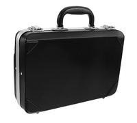 BIUDECO Compact Clarinet Bag with Lightweight Abs Material and Well-planned Compartment Layout, Stylish Black Handheld Case for School and Music Performance, Precise Fit for Musicians