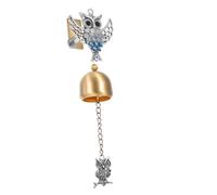 BIUDECO Copper Owl Wind Bell Decorative Doorbell Chime for Indoor Outdoor Use Rustic Wall Hanging Ornament with Artisan Craftsmanship and Retro Style
