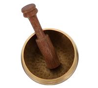 BIUDECO Coppery Buddhist Bowl Singing Bowl Meditation for Yoga Matters Rod for Yoga Bell and Relaxation