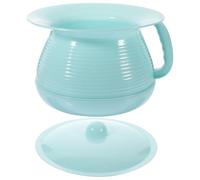 BIUDECO Covered Chamber Pot Plastic Urinal with Non-Slip Base Lightweight Spittoon for Home Hospital Use Portable Pee Pot for Boys Adults Pregnant Women