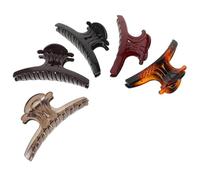 BIUDECO Decorative Large Hair Claw Clips 5Pcs Plastic Non-Slip Jaw Clamps for Women Hair Accessories Adapted for Types and Travel Use